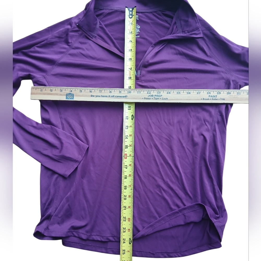 Danskin Now Women's Size Extra Large Plum Quarter-Zip Top - Picture 4 of 6